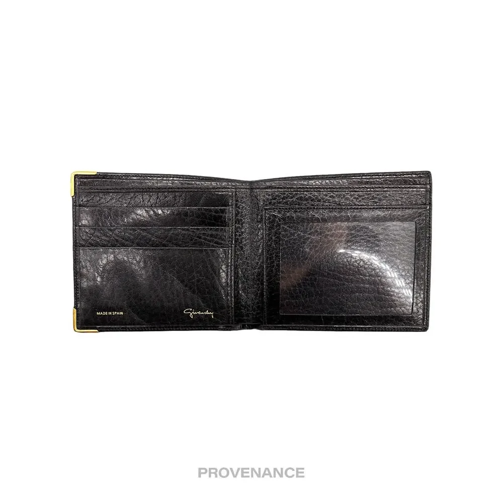🔴 Givenchy Bifold Wallet - Black Leather